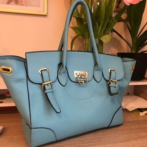 Baby Blue Satchel Purse